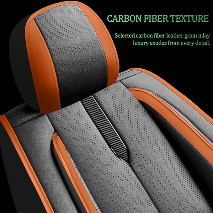Fit Outback Car Seat Covers for Subaru Outback 2010-2024 2025 2026 -Upgraded Premium Waterproof & Breathable Leather,Airbag Compatible,All-Weather Seat Cushion Protector,2 Front/Black-Brown