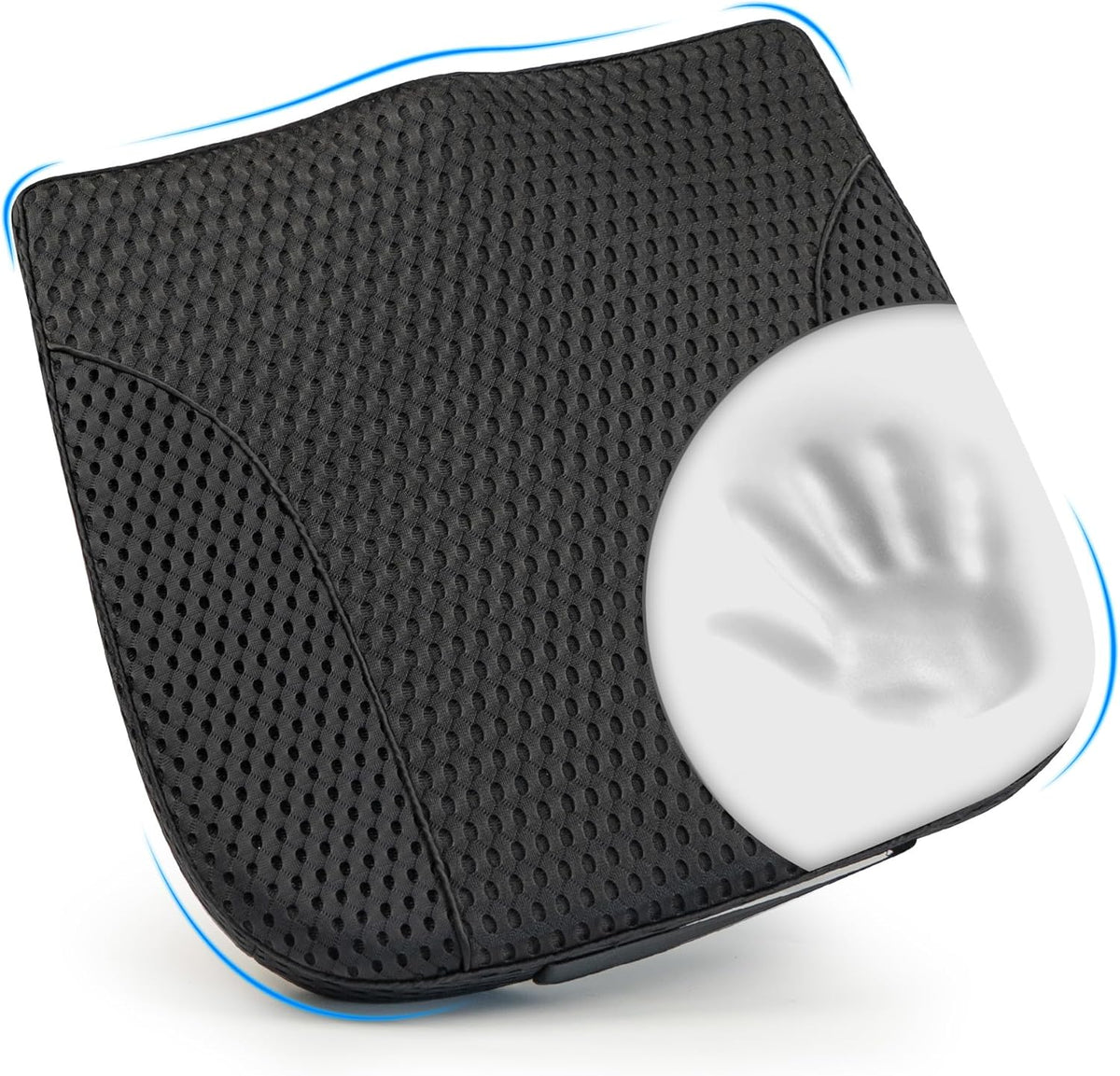 Car Seat Cushion, Comfortable Memory Foam Seat Pillow for Driving, Sciatica-Back Pain Relief, Cushion for Car-Truck, Office, Wheelchair - Mesh Black