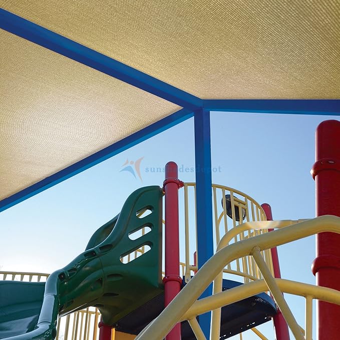 TANG Sun Shade Fabric Roll 8'x38' Shade Cloth for Garden Beige HDPE Mesh Shading Pergola Cover Replacement Canopy, 95% Blockage Sunshades for Outdoor Patio Backyard Plant