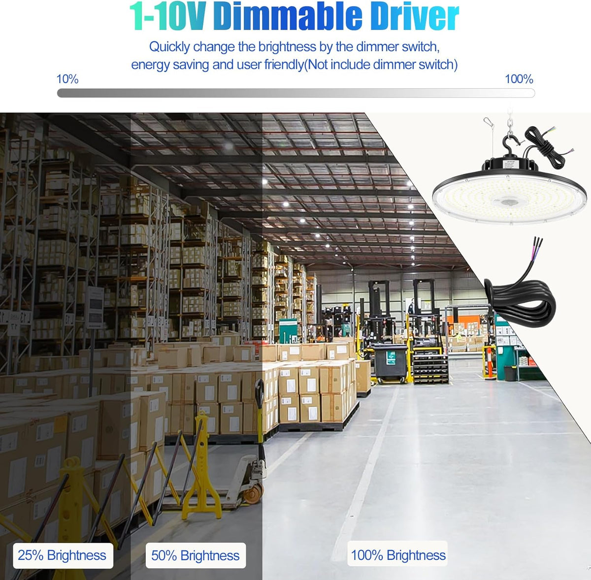 BBESTLED 9Pack UFO LED Low Bay Light 4000K 80W 100W 150W 21,000Lumen 3000K Highbay UFO Lights for Workshop Garage Office LED Industrial High Bay Light 5000K