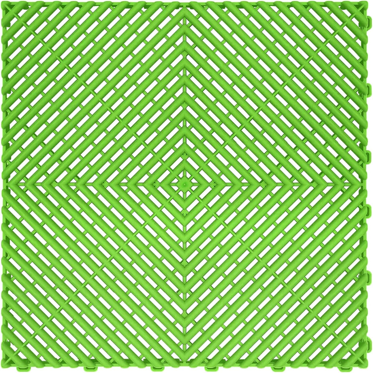 15.7"x15.7" Garage Flooring Tiles, Non-Slip Interlocking Plastic Garage Floor Mat, Garage Organization & Garage Storage, Vented Pattern (Sublime, 25PCS)