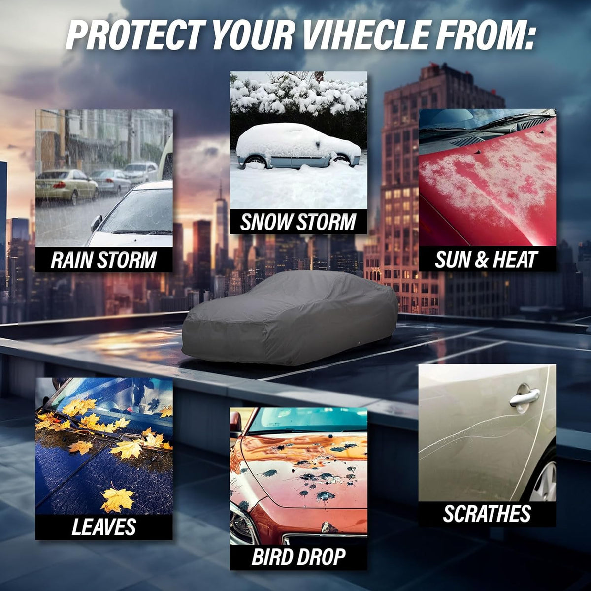 Supreme Full Car Cover - Semi Custom Fit for Tracker 1999-2004 SUV 4-Door | All-Weather Protection: Waterproof, Dustproof, Windproof, UV-Resistant | Includes Accessories