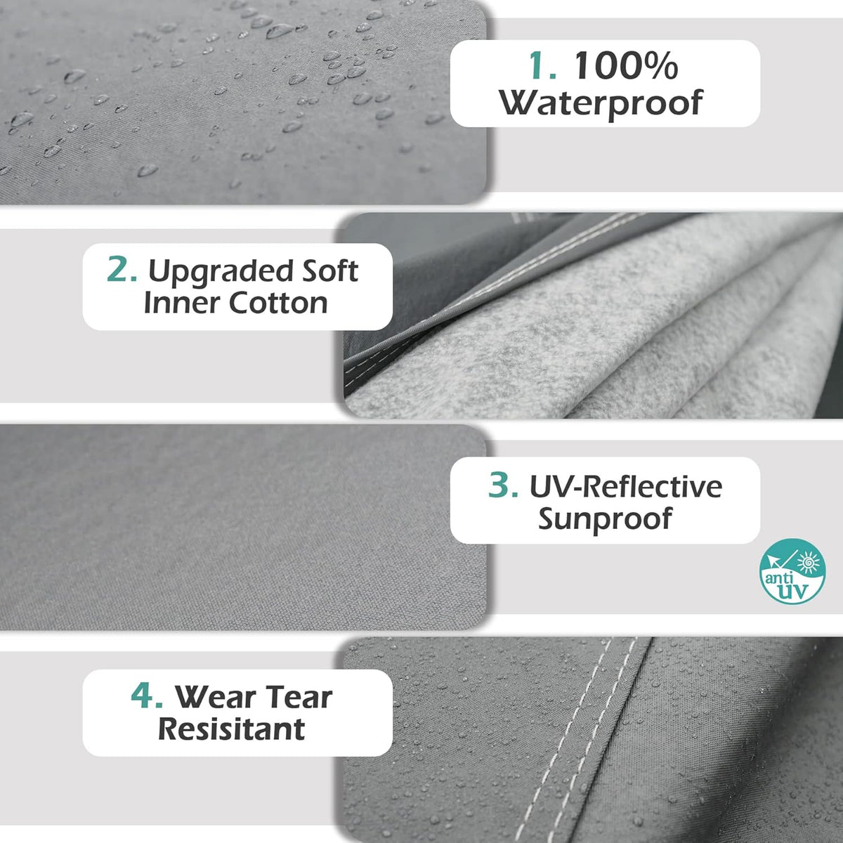 16 Layers Large SUV Car Cover Waterproof All Weather Heavy Duty, Universal Fit Cadillac Escalade ESV, Chevrolet Chevy Suburban, Ford Expedition Max, GMC Suburban, Lincoln Navigator LWB etc.