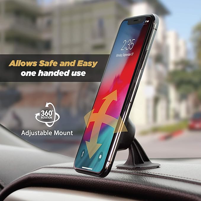 Scosche MMD-2PKXCES0 MagicMount Select Magnetic Car Phone Holder - Strong Magnet Mount for iPhone and Android - 2 Pack Magnetic Cell Phone Mounts for Car Dash - Universal 360° Mobile Cellphone Holder