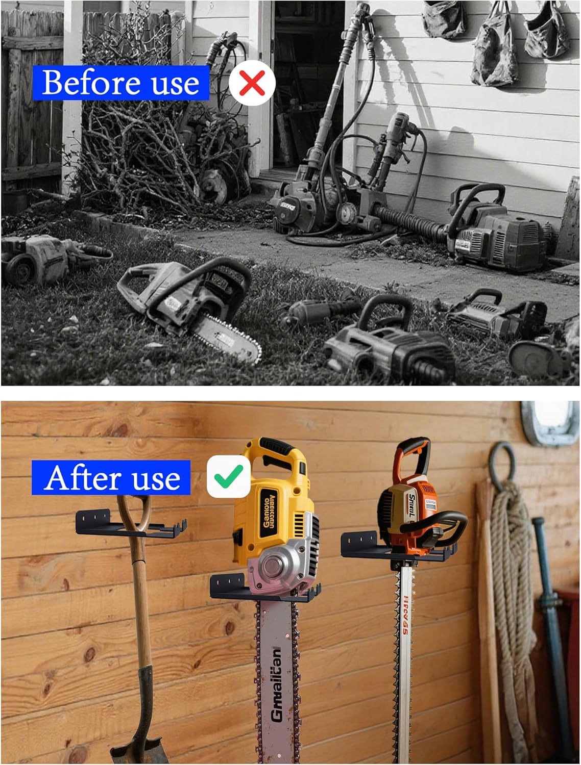 Garage Organizer Trimmer Rack (2)