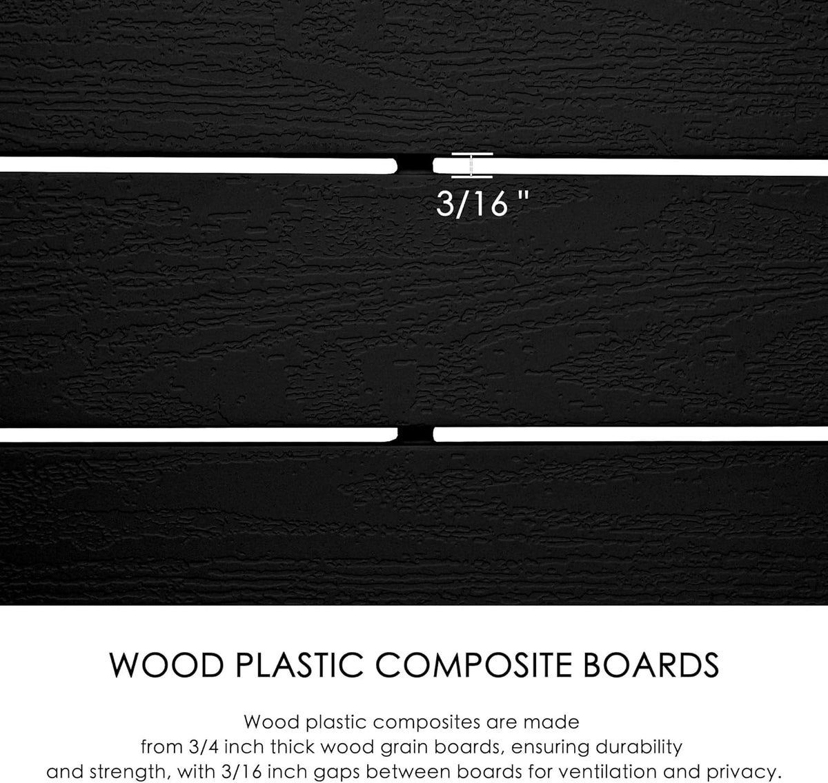 Kozyard 50" W x 48" H Outdoor Privacy Screens Aluminum Post, Air Conditioner Fence Panels, Pool Equipment Enclosure, Trash Can Screens Fence Kit for Outside Backyard Patio (Black/4Panels)