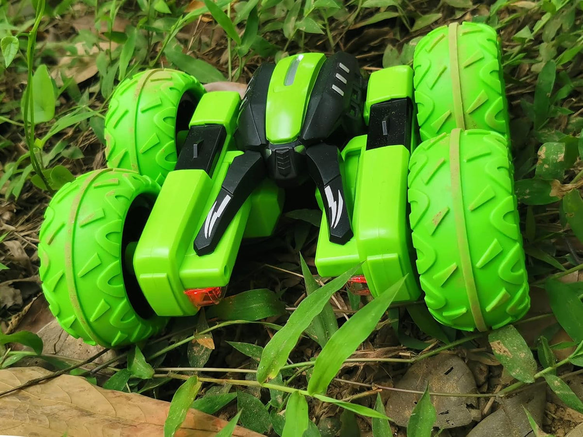 Threeking RC Stunt Car Remote Control Cars with Lights Rotating Double-Sided Driving Indoor Outdoor Toys Gifts Presents for 6 7 8 9 10 11 12 Year Old Kids Boys Girls