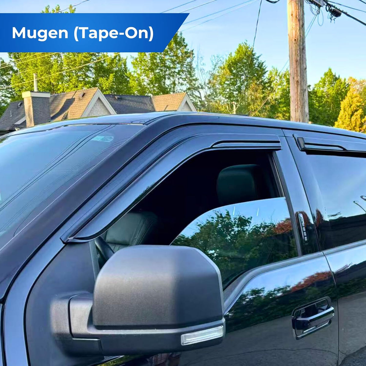 KPY Window Visor Compatible with Kia Sorento 2011-2015, 4PC Rain Guard Side Window Vent Deflectors Tape-On Mugen Style, 2011 2012 2013 2014 2015