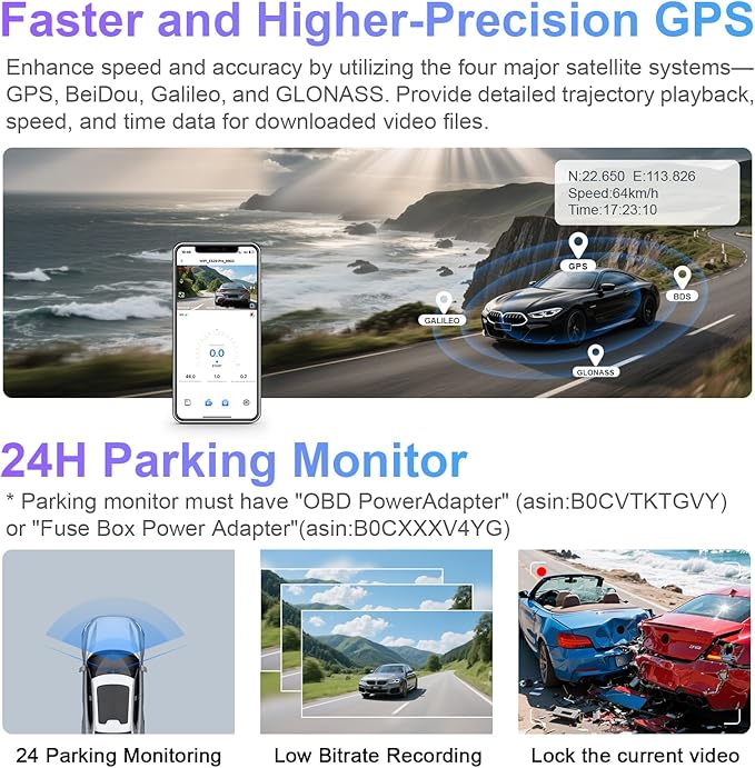 Mangoal STARVIS 2 Front 4K HDR Dash Cam IMX678 for Chevy Silverado Select 1500 2014-2021; Select 2500/3500 2015-2023 (Model E), 5GHz WiFi, GPS, 64GB