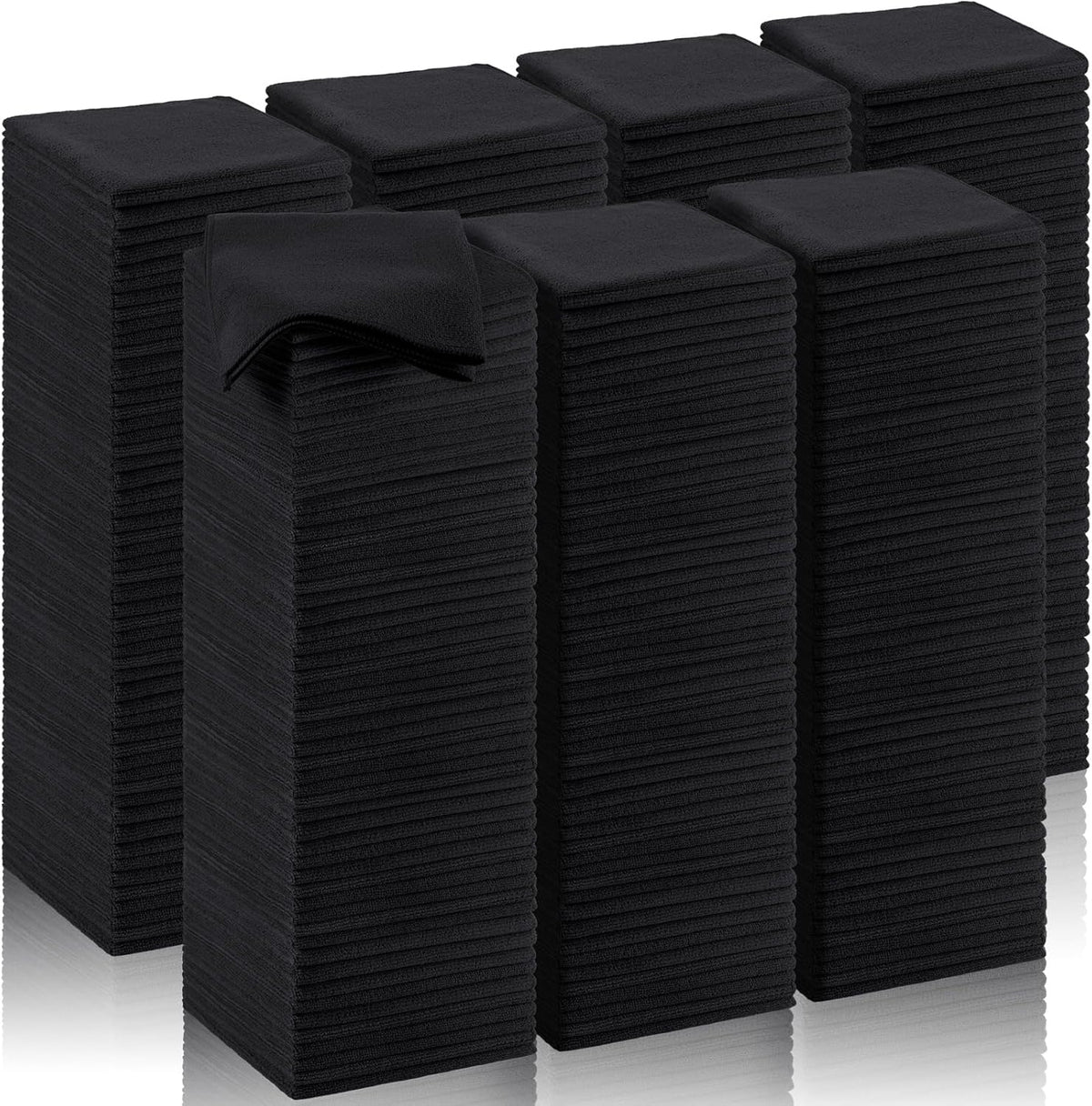 200 Pcs Microfiber Cleaning Cloth 16x16 Inch Microfiber Towels for Car Ultra Absorbent Cleaning Rags Reusable Lint Free Streak Free Detailing Towel for Car Washing Drying Dusting (Black)