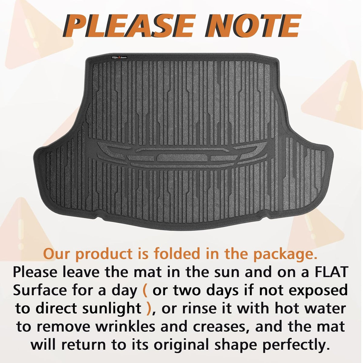 TripleAliner Trunk Floor Mat All Weather Liners Compatible with 2025 Toyota Camry (Include Hybrid) Accessories TPE Carpets Trunk Liner TPE Custom Fit Protection Car Mats