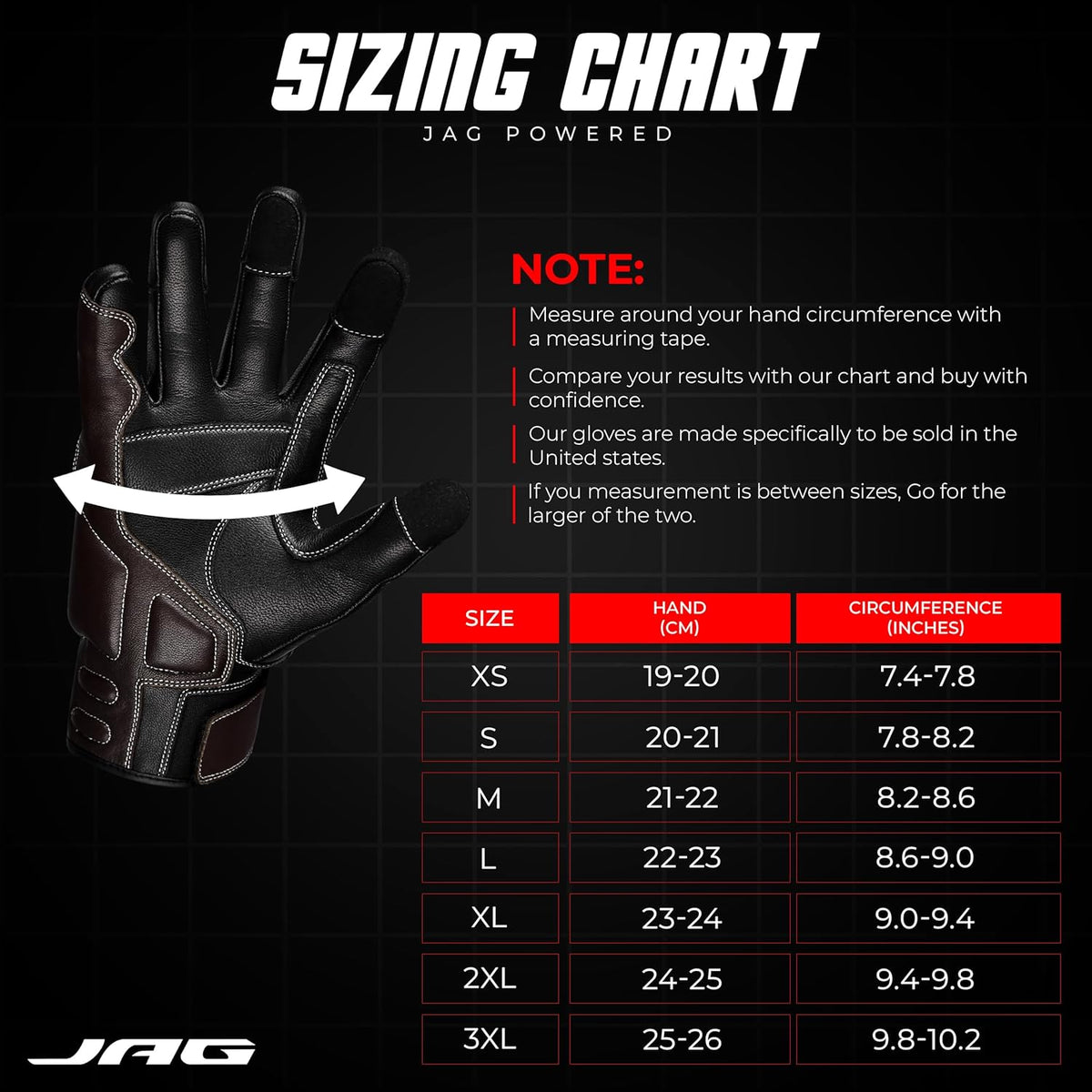J.A.G. Motorcycle Gloves - Premium Leather Perforated Motorcycle Gloves for Men with Knuckle Protection | Touchscreen Motorbike Riding Gloves