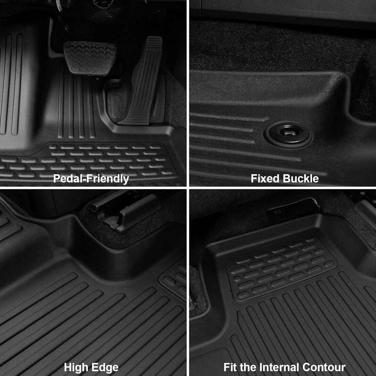 Floor Mats for 2024 2025 Lexus TX, Cargo Liner with Backrest Mat, All Weather TPE Full Mat Set for 2025 TX350 TX500 TX550+ Accessories
