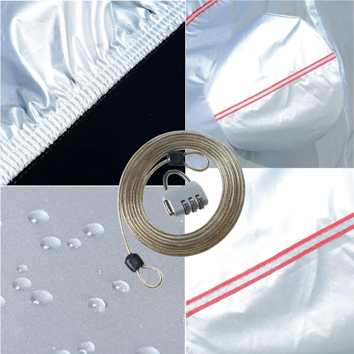 Tecoom Car Covers for Automobiles Door Zipper/Lock Universal Fit Sedan Toyota Camry, Honda Accord, Chevy Malibu, Kia Optima, Hyundai Sonata Nissan Altima Volkswagen Passat Ford Fusion Buick Regal