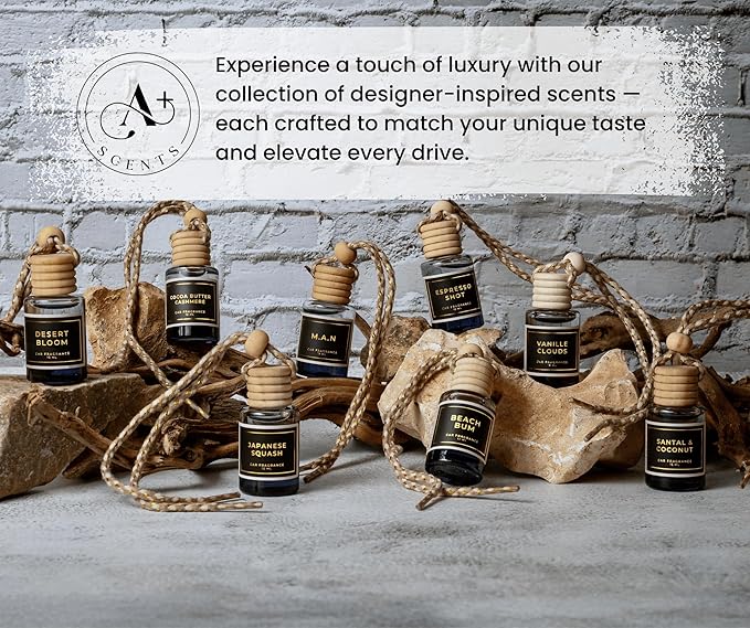 M.A.N Car Hanging Diffuser, Your Car will Smell Like the Sexiest Man Alive! - 12ml, Hanging Air Freshener for Automobile and Home - Lasts up to 60 days - Luxury Perfume | A+ Scents