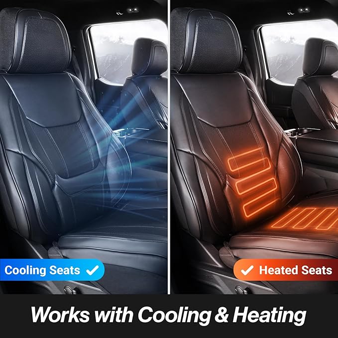 Coverland Custom Fit Car Seat Covers for SUV Compatible with [2016-2019 Mercedes-Benz GLE-Class] Premium Water Resistant Leather Non-Slip Interior Protector [Full Set Black - Size Chart X79]