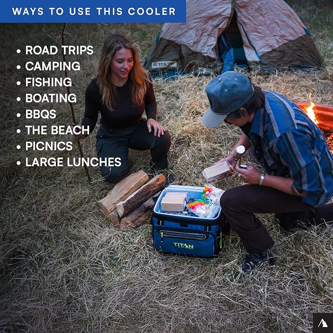 Titan by Arctic Zone Deep Freeze Cooler - Zipperless Hardbody Cooler - Deep Freeze Insulation, HardBody Liner, and SmartShelf