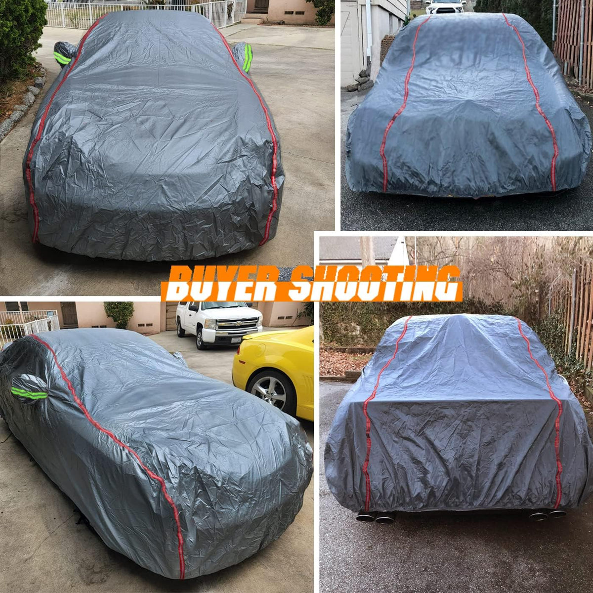 Breathable New Material, Waterproof Car Cover, Locks and Zipper Doors, Sunscreen Waterproof UV Prevention Snowproof Wind and Windproof,Suitable for Indoor Outdoor,for Pickup 180"-206",C6