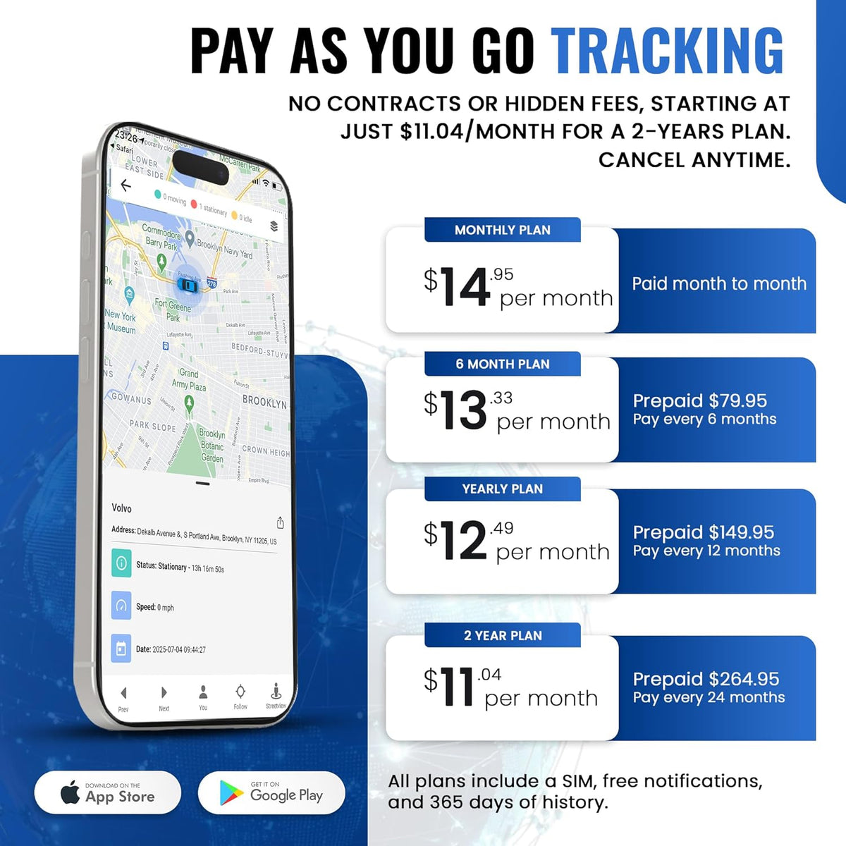 REWIRE SECURITY 104-Pro 4G Magnetic GPS Tracker for Vehicle | Easy Mount | Fits with Car, Truck, Van & Motorbike | Portable Live Tracking | Up to 2 Month Battery Life | Low Cost Subscription Plans