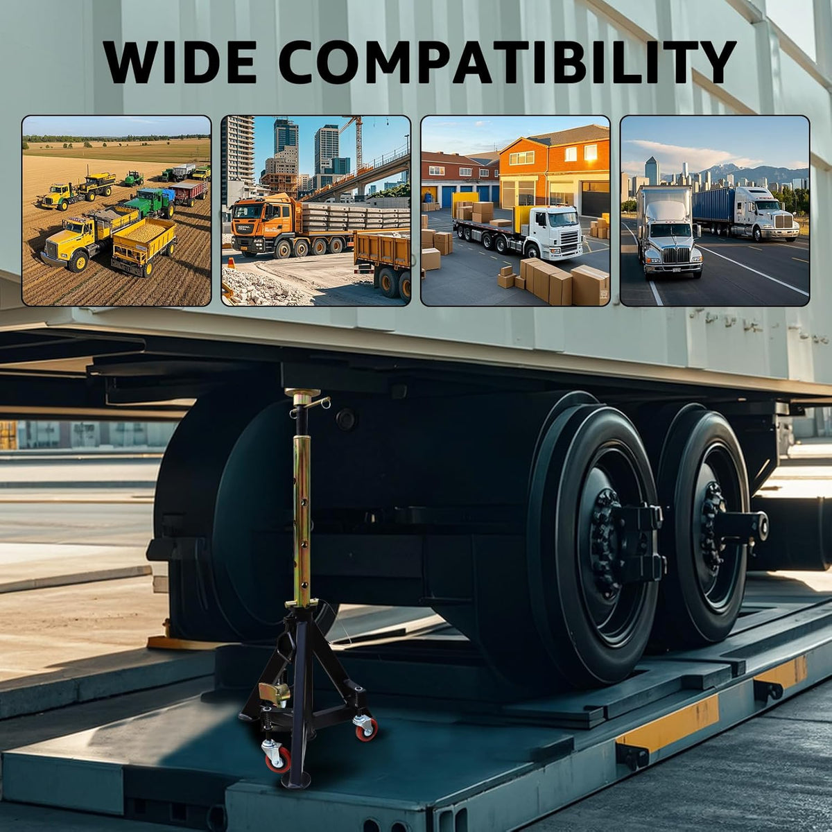 BESTOOL 16 Ton Heavy Duty Jack Stands – 35,000 lbs Capacity, Adjustable 26" to 40.9", for Trucks, SUVs, Tractors & Trailers