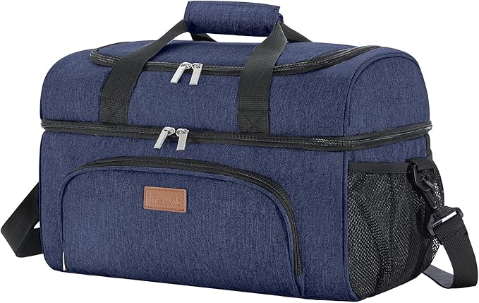 Lifewit Insulated Cooler Bag, 32/48 Can Large Leakproof Beach Cooler, Lightweight Portable Double Layer Soft-Sided Travel Ice Chest for Camping, Kayaking, Road Trips, Grocery Shopping