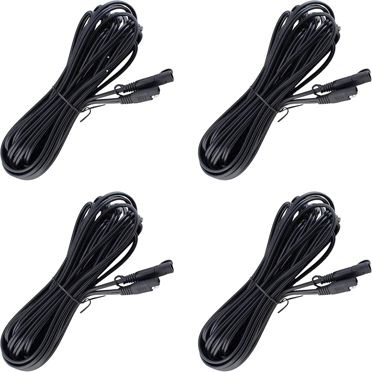 Battery Tender 25 Foot Extension SAE Cable 4 Pack - Designed for Use with Battery Tender Chargers - Quick Connect Plugs for Easy Connection to Motorcycle, Cars, ATVs and More - 081-0148-25-BG4
