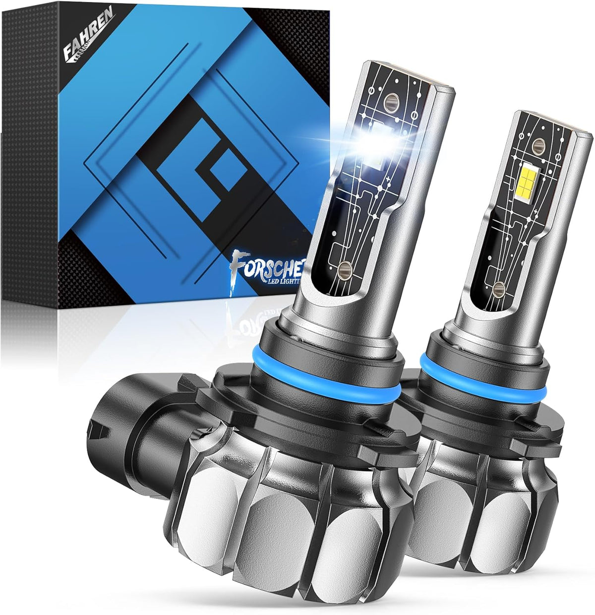 FAHREN H10/9145/9140 LED Driving Fog Light Bulbs, 18000LM Brighter Fanless, 6500K Cool White Driving Fog Lights, Play and Plug, Halogen Replacement Bulbs for Cars, Trucks, SUVs (Pack of 2)