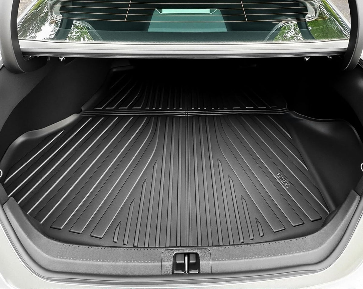 OEDRO Floor Mats & Cargo Mat Fit for 2025 Toyota Camry (Include Hybrid/LE/SE/XLE/XSE), TPE All Weather Custom Fit 2025 Camry Floor Liners 1st & 2nd Row Car Mats Accessories, Black