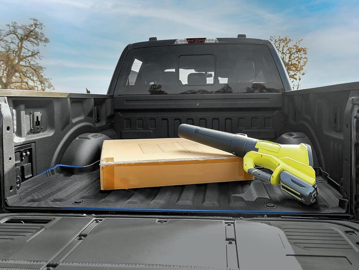 OEDRO Truck Bed Mat Fit for 2024 2025 Toyota Tacoma 5FT, TPE All Weather 2024 Tacoma 5FT Heavy Duty Pickup Bed Liner Accessories, Black