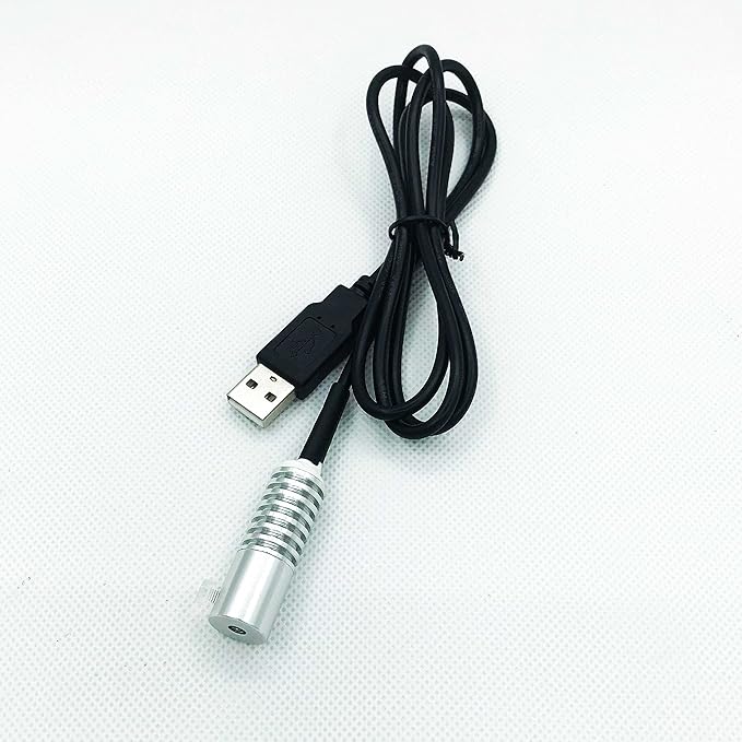 Side Glow Fiber Optic USB Light Source Illuminator Fiber lamp Light Source Guide Fiber LED Light Source 5V Fiber Small Light Source(Red, 6mm)