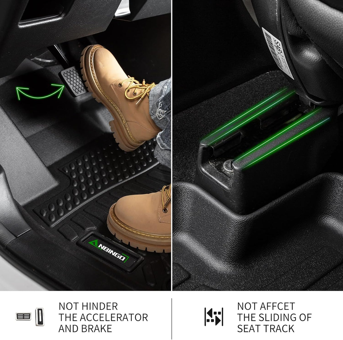 ANBINGO- Floor Mats Custom for Range Rover Sport 2014-2022 (Only for Range Rover Sport) All Weather Range Rover Sport Mats, Rover Sport Floor Mat,Range Rover Sport Accessories - Black