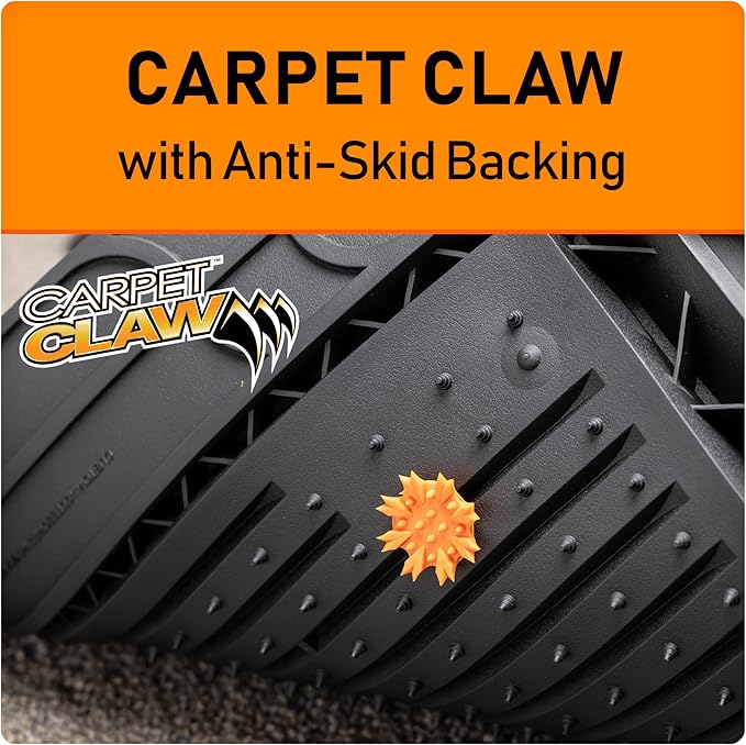 Armor All 5-Piece Weather Defender Floor Mats, Trim-to-Fit for Cars, Trucks, SUVs — Black