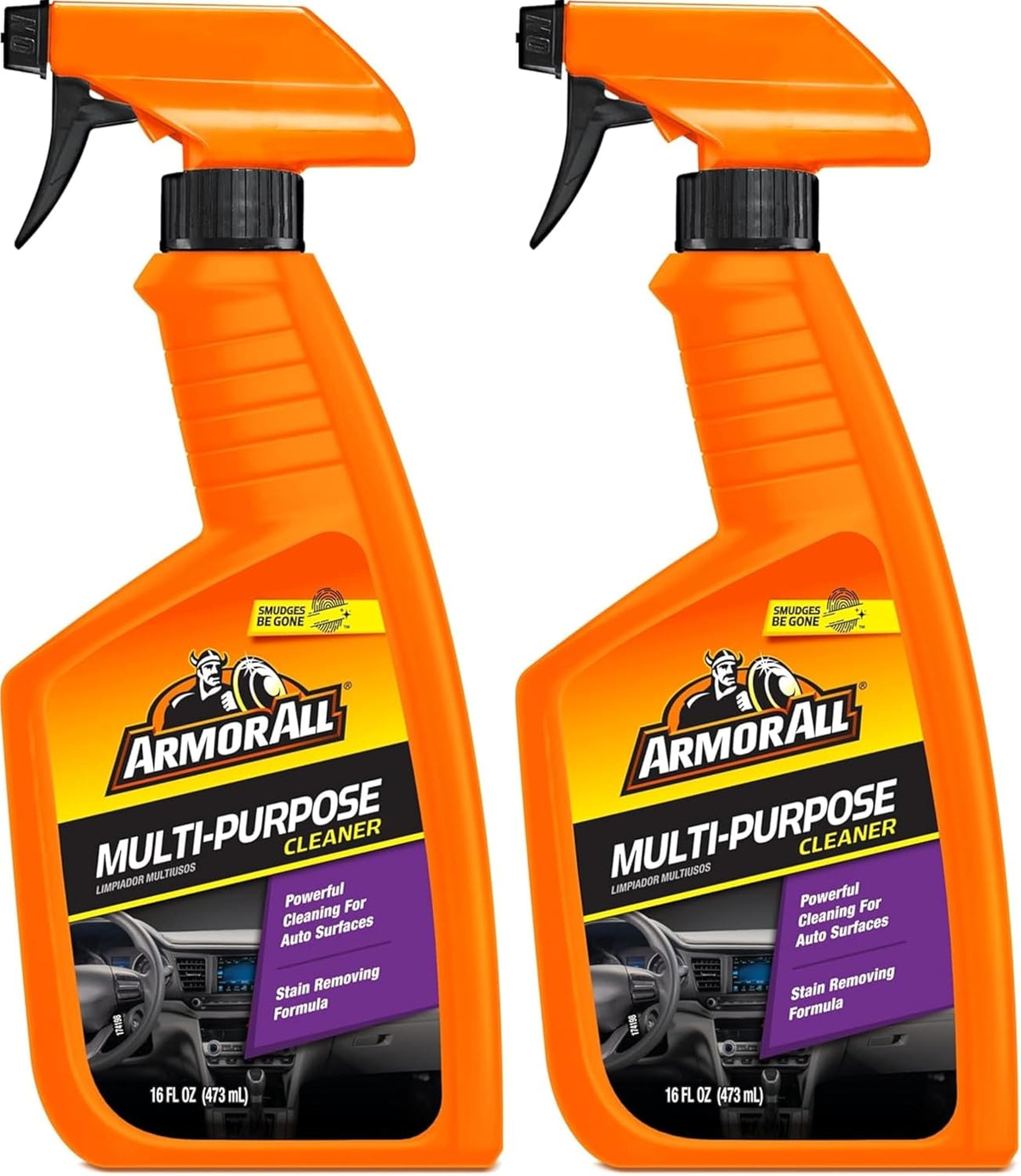 Armor All Multi Purpose Cleaner, Car Cleaner Spray for All Auto Surfaces, 16 Fl Oz (Pack of 2)