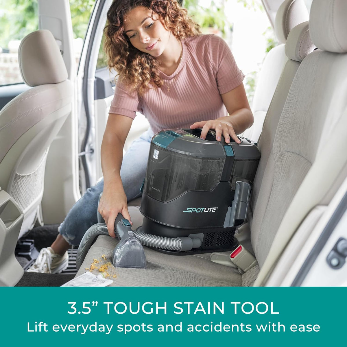 Kenmore KW2001.01 Upgrade SpotLite Portable Carpet Spot Cleaner & Pet Stain Remover, 17Kpa Powerful Suction with Versatile Tools for Upholstery, Couches, Car and Auto Detailer, Black