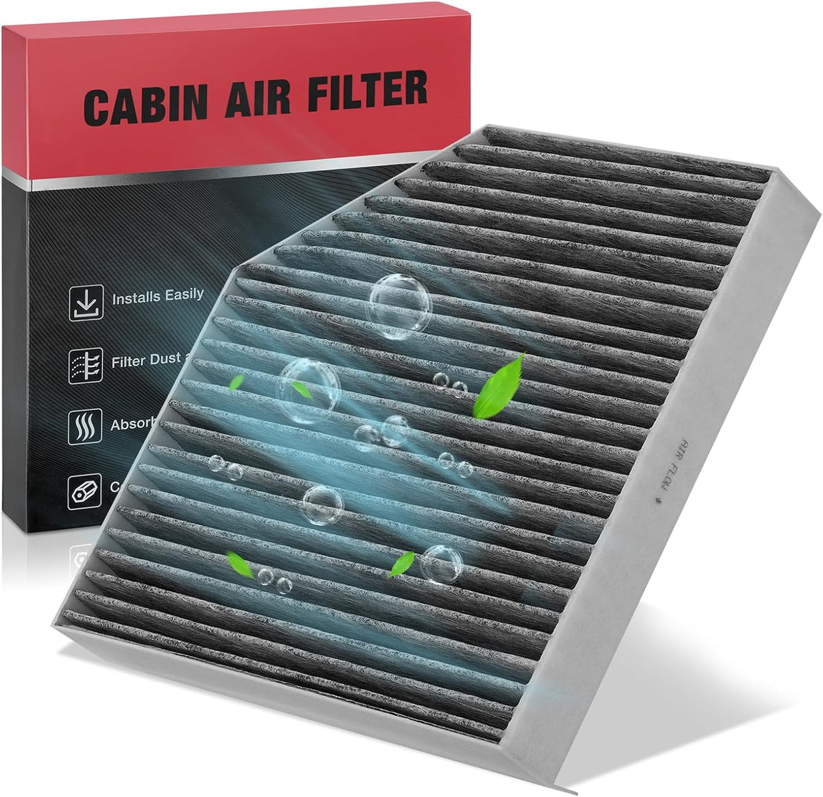 BDFHYK Cabin Air Filter with Activated Carbon Compatible with Audi A6/A6 Quattro/A7 Quattro 2012-2018, A8 Quattro/S6/S7/S8 2013-2018, RS7 2014-2018, A6/A8 Quattro 2012-2016, Replace# CF11436