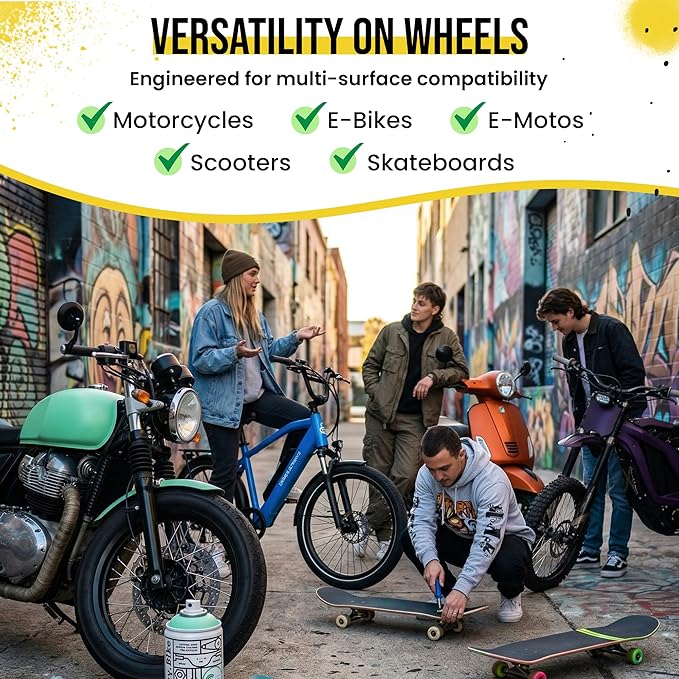 Spray.Bike Spray Paint | Designed Mainly for Bicycles | Multi-Use Acrylic Spray Paint for Metal, Plastic | High Coverage Bike Paint, 400ml, Fluro Pink