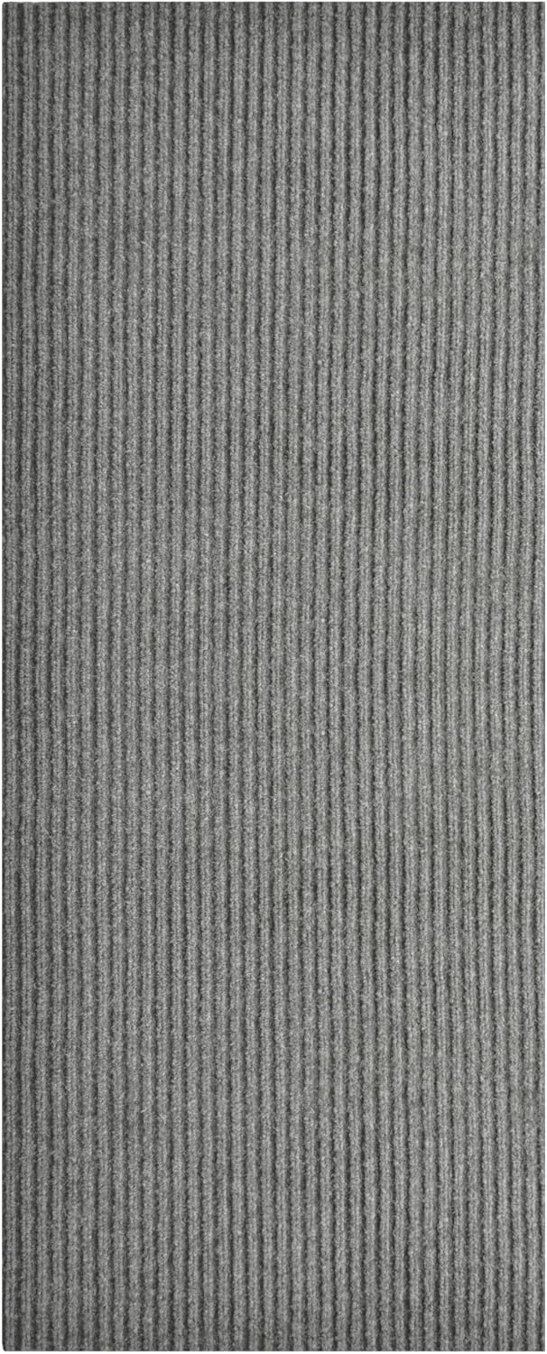 iCustomRug Spartan Weather Warrior Duty Indoor/Outdoor Utility Ribbed in 3ft,4ft,6ft Widths 70 Custom Sizes with Natural Non-Slip Rubber Backing 4'X74' in Grey