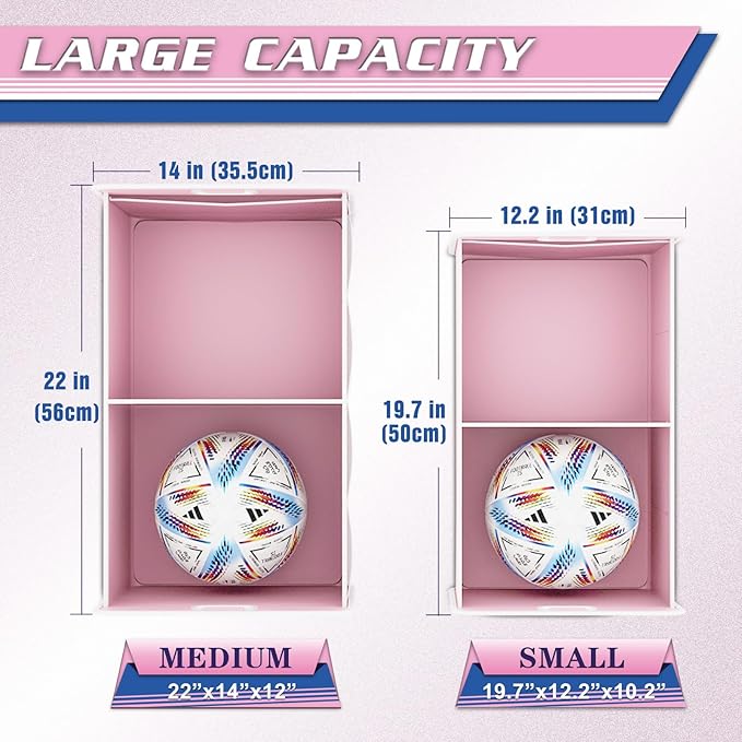 K KNODEL Car Trunk Organizer, Foldable Organizer for Car, Automotive Consoles & Organizers, Storage with Reinforced Handles (Medium, Pink)