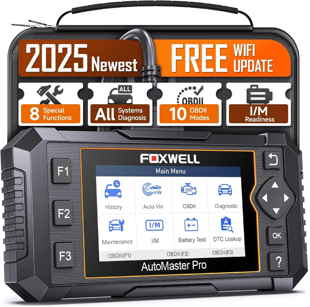 FOXWELL NT624 Elite OBD2 Scanner Upgraded from NT614Elite & NT604Elite Code Reader, All-System OBD2 Scan Tool, 8 Advanced Reset Functions, AutoVIN, Live Data, Lifetime WiFi Free Updates