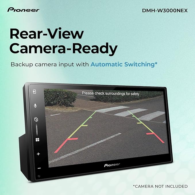 Pioneer DMH-W3000NEX 6.8" Double Din Multimedia Digital Media Receiver, Wireless Apple CarPlay and Android Auto, Bluetooth, Backup Camera Compatible, Touchscreen, One Touch Navigation