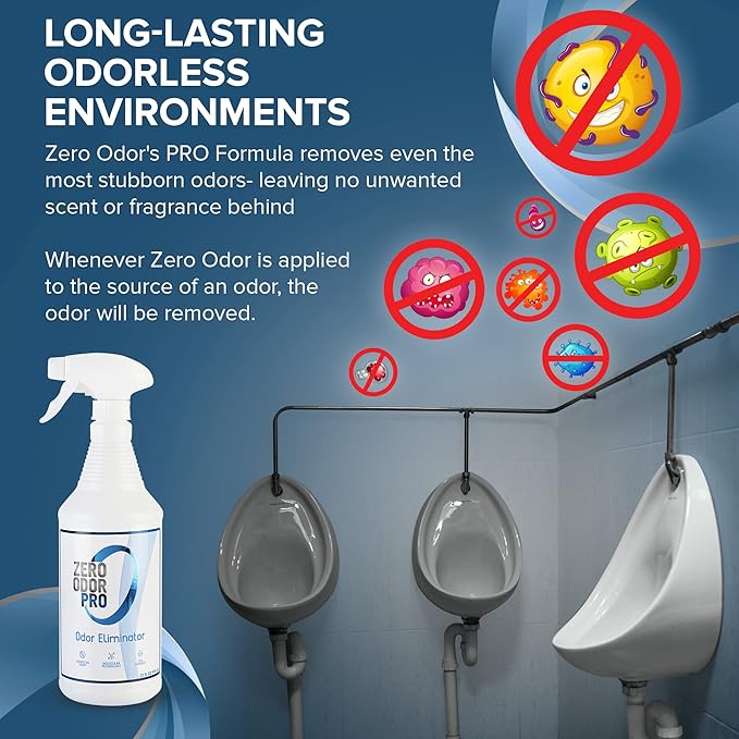 Zero Odor Pro - Commercial Strength Eliminator Odor Neutralizer, Room Deodorizer Odor Eliminator Musty Smell - Strongest Odor Eliminator Trigger Spray, (32-ounce)