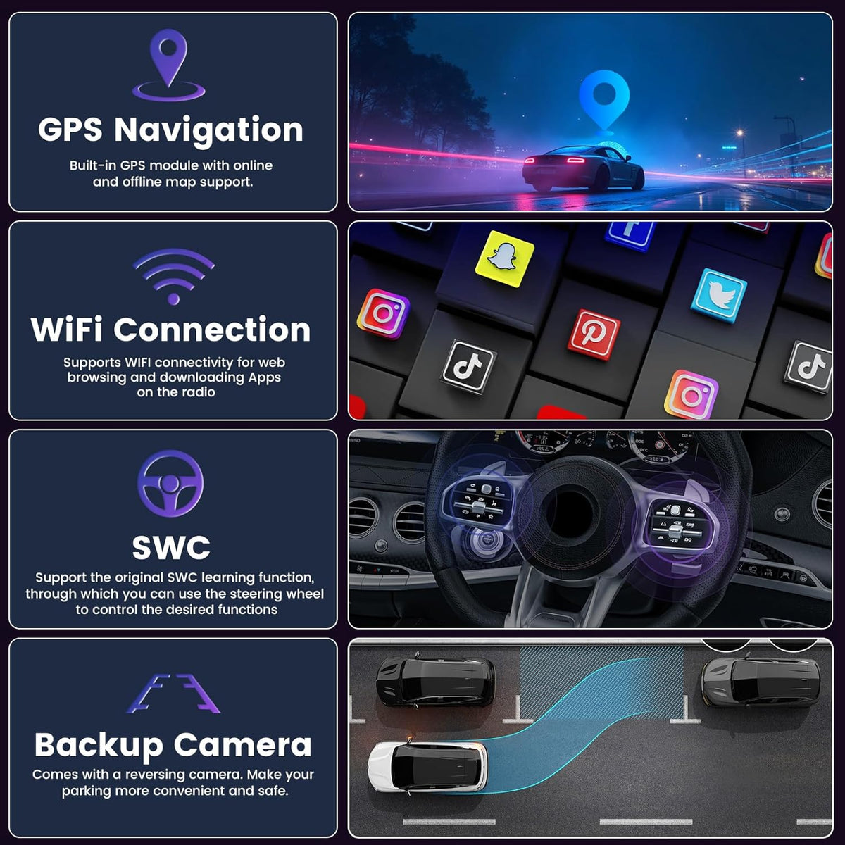 8 Core 4G+64G Car Stereo for Toyota Corolla EX 2007-2012 5G WiFi DSP/32EQ Wireless Carplay Android Auto, 9 Inch 1280 * 720 IPS Touch Screen Car Radio with BT 5.0/Mirror Link/GPS Backup Camera