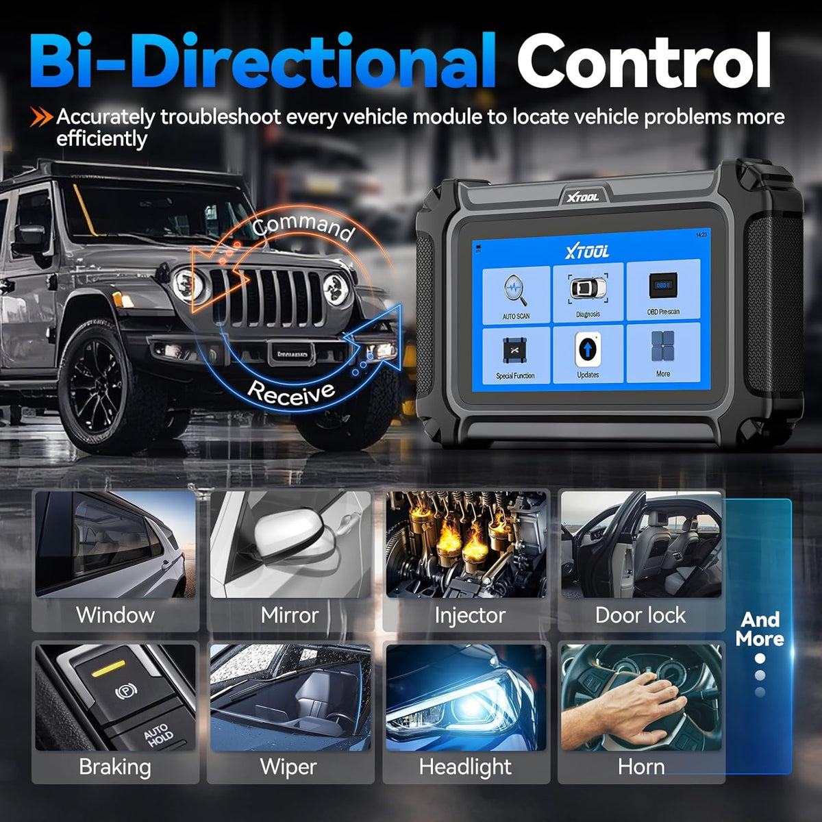 XTOOL IP500 for Toyota OBD2 Scanner, Full Systems Bi-Directional Scan Tool for Toyota/Lexus/Scion with Full OBD2 Function, All Reset Services, Multi-in-One Live Data Graph, Lifetime Free Update