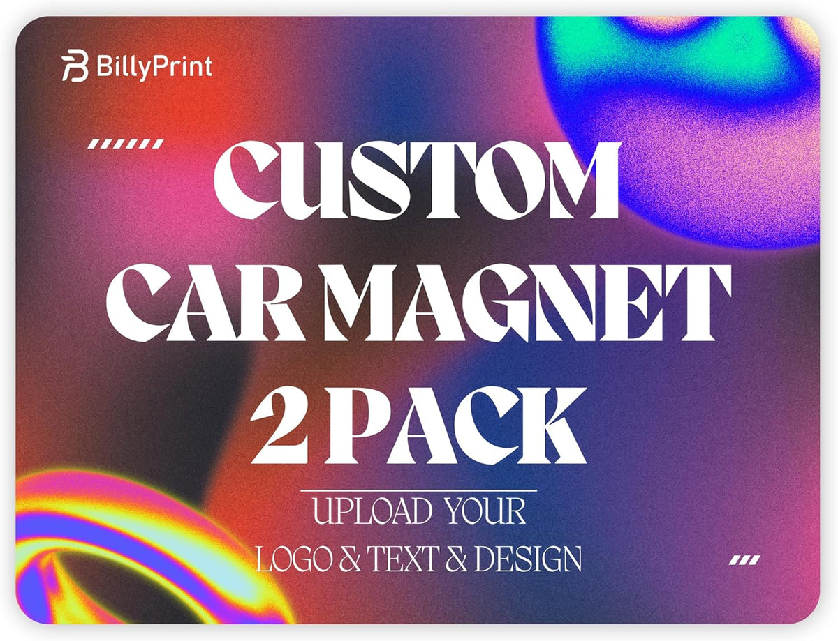 Custom Magnetic Bumper Stickers 2 Pack | Personalized Logo, Text, and Image Reflective Magnetic Signs for Vehicles | Effective Advertising Signs | Various Size | Weather-Resistant-3.5x12in