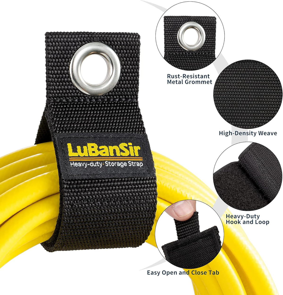 LuBanSir Extension Cord Holder, Assorted 9 Pack (10"/13"/17") Extension Cord Organizer for Garden Hose Storage and Garage Wall Organization