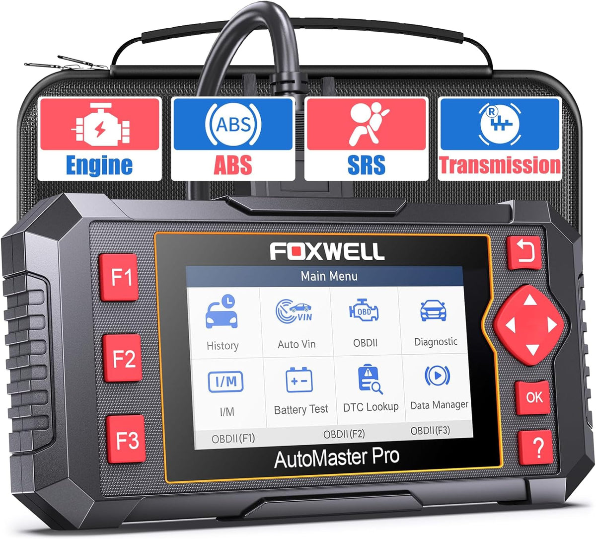 FOXWELL NT604 OBD2 Scanner Diagnostic Tool, Check Engine Code Reader, ABS SRS Transmission Airbag Car Scanner, Car Scan Tool for All Vehicles, English/Spanish Ver., Lifetime Free WiFi Update, AutoVIN