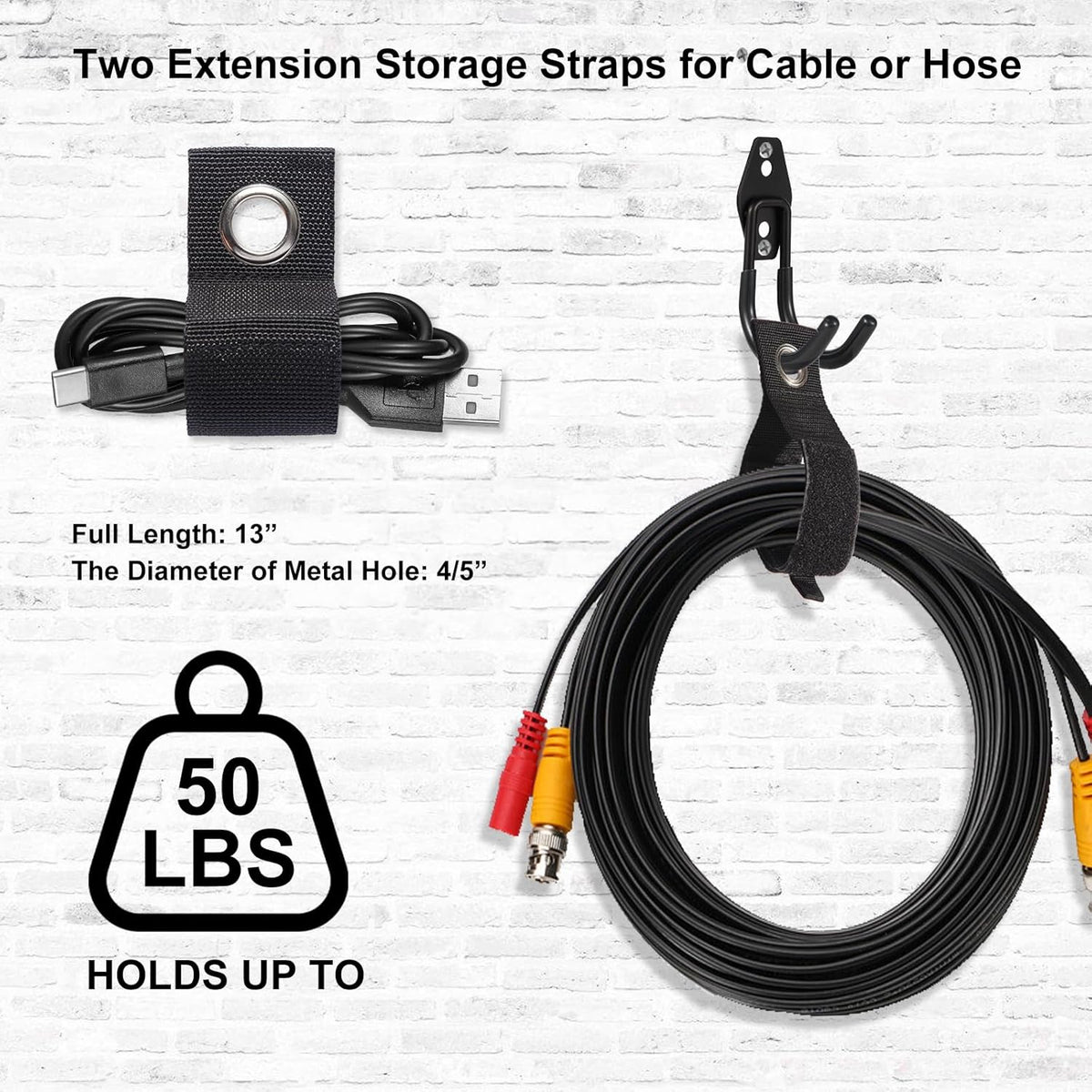 Garage Hook Heavy Duty Wall Storage Hangers, 20 Pack Garage Storage Hooks Steel Tool Black for Ladders, Ropes, Garden Tools