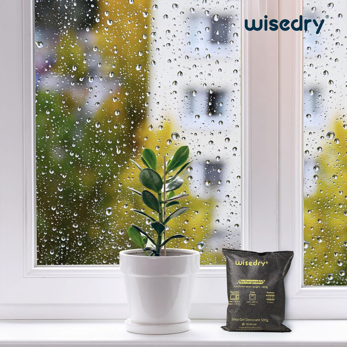 wisedry 10 x 500 Grams [11 lbs] Rechargeable Silica Gel Car Dehumidifier, Microwave Fast Reactivated Desiccant Packets Large for Gun Safe Closet Basement Garage Storage Moisture Absorber Bag Reusable