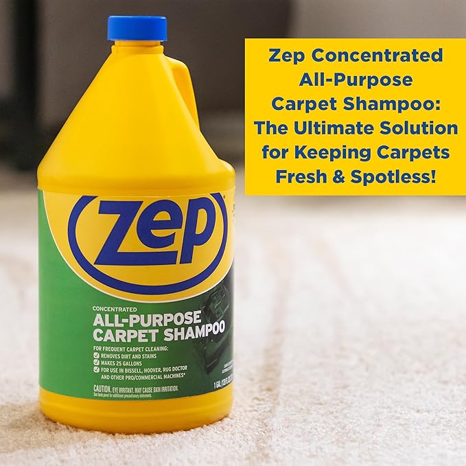 ZEP All-Purpose Carpet Shampoo Concentrate 128 ounce ZUCEC128 (Case of 4)