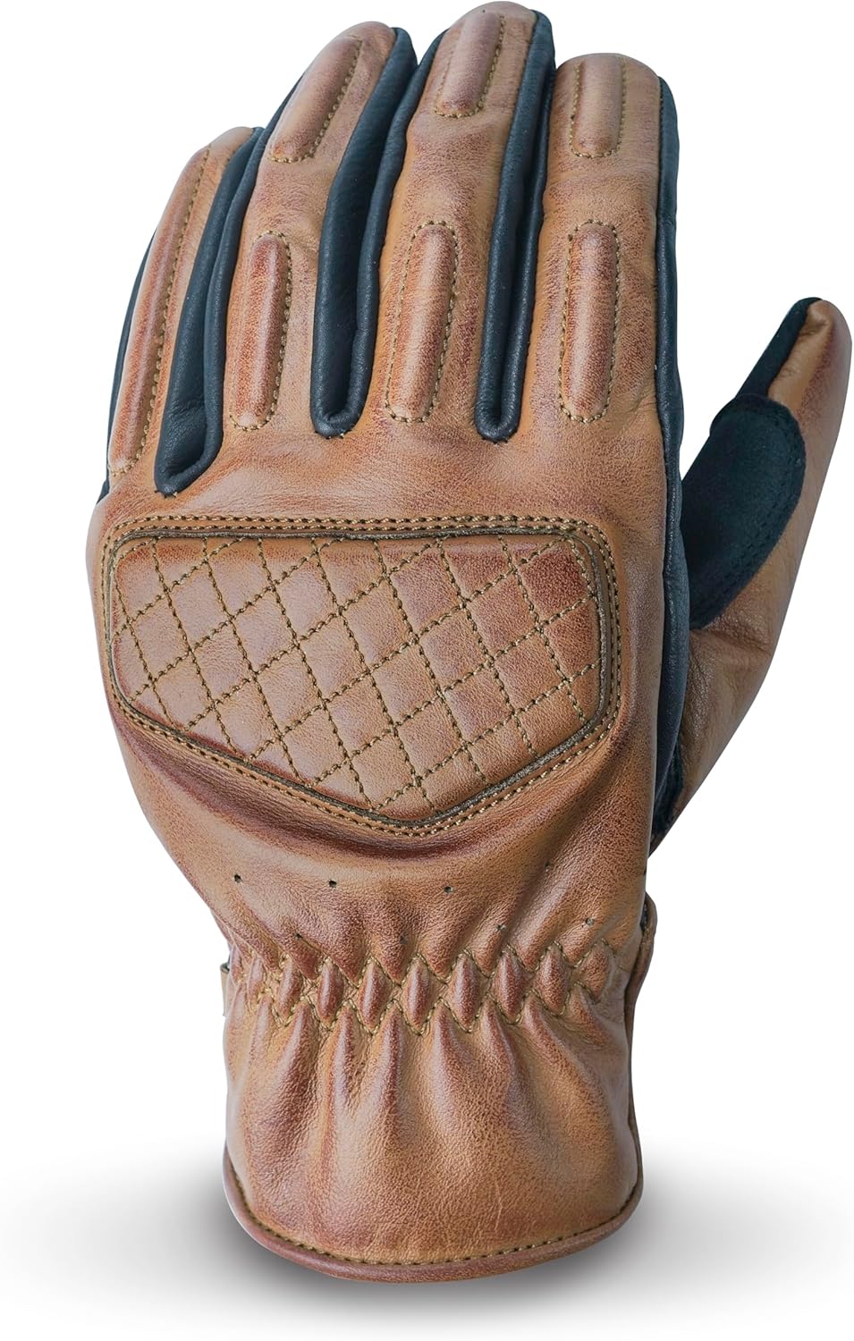 Leather Motorcycle Gloves with Adjustable Fitting Bike Riding Gloves for Riders